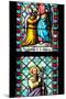 Prague, St. Vitus Cathedral, Stained Glass Window, Visitation of Virgin Mary, St Philip the Apostle-Samuel Magal-Mounted Photographic Print