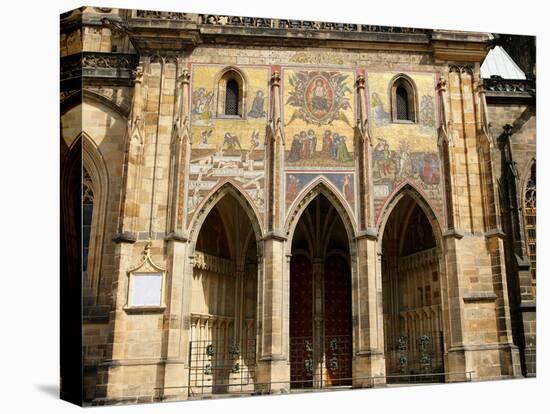 Prague. St. Vitus Cathedral. the Golden Gate. Mosaic of the Last Judgement (1372)-Nicoletto Semitecolo-Stretched Canvas