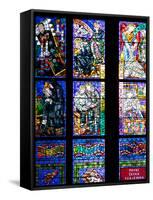 Prague, St. Vitus Cathedral, Thunov Chapel, Stained Glass Window, Psalm 126:5, Central Left Section-Samuel Magal-Framed Stretched Canvas