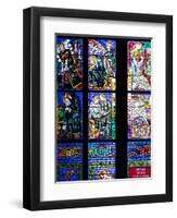 Prague, St. Vitus Cathedral, Thunov Chapel, Stained Glass Window, Psalm 126:5, Central Left Section-Samuel Magal-Framed Premium Photographic Print
