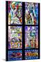 Prague, St. Vitus Cathedral, Thunov Chapel, Stained Glass Window, Psalm 126:5, Central Section-Samuel Magal-Mounted Photographic Print