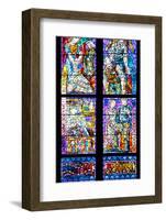 Prague, St. Vitus Cathedral, Thunov Chapel, Stained Glass Window, Psalm 126:5, Central Section-Samuel Magal-Framed Photographic Print