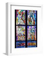 Prague, St. Vitus Cathedral, Thunov Chapel, Stained Glass Window, Psalm 126:5, Central Section-Samuel Magal-Framed Photographic Print