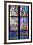 Prague, St. Vitus Cathedral, Thunov Chapel, Stained Glass Window, Psalm 126:5, Central Section-Samuel Magal-Framed Photographic Print