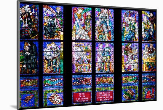 Prague, St. Vitus Cathedral, Thunov Chapel, Stained Glass Window, Psalm 126:5, Lower Tiers-Samuel Magal-Mounted Photographic Print