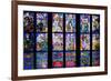 Prague, St. Vitus Cathedral, Thunov Chapel, Stained Glass Window, Psalm 126:5, Lower Tiers-Samuel Magal-Framed Photographic Print