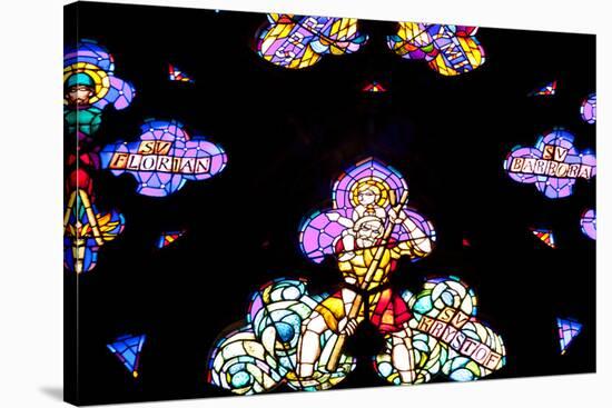 Prague, St. Vitus Cathedral, Thunov Chapel, Stained Glass Window, Psalm 126:5-Samuel Magal-Stretched Canvas