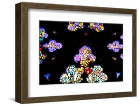 Prague, St. Vitus Cathedral, Thunov Chapel, Stained Glass Window, Psalm 126:5-Samuel Magal-Framed Photographic Print