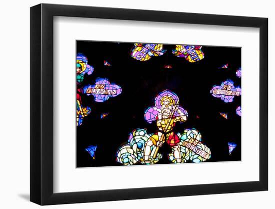 Prague, St. Vitus Cathedral, Thunov Chapel, Stained Glass Window, Psalm 126:5-Samuel Magal-Framed Photographic Print
