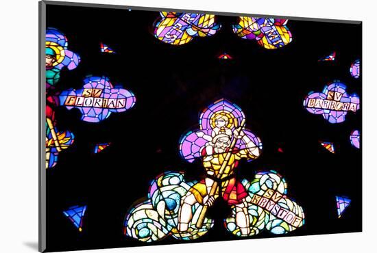 Prague, St. Vitus Cathedral, Thunov Chapel, Stained Glass Window, Psalm 126:5-Samuel Magal-Mounted Photographic Print