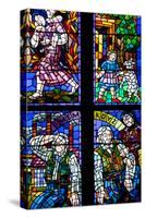 Prague, St. Vitus Cathedral, Thunov Chapel, Stained Glass Window, Psalms, Psalm 126:5-Samuel Magal-Stretched Canvas