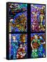 Prague, St. Vitus Cathedral, Thunov Chapel, Stained Glass Window, Psalms, Psalm 126:5-Samuel Magal-Framed Stretched Canvas