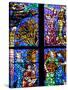 Prague, St. Vitus Cathedral, Thunov Chapel, Stained Glass Window, Psalms, Psalm 126:5-Samuel Magal-Stretched Canvas