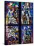 Prague, St. Vitus Cathedral, Thunov Chapel, Stained Glass Window, Psalms, Psalm 126:5-Samuel Magal-Stretched Canvas