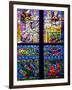 Prague, St. Vitus Cathedral, Thunov Chapel, Stained Glass Window, Psalms, Psalm 126:5-Samuel Magal-Framed Photographic Print