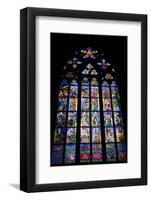 Prague, St. Vitus Cathedral, Thunov Chapel, Stained Glass Window, Psalms, Psalm 126:5-Samuel Magal-Framed Photographic Print