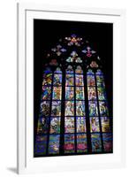 Prague, St. Vitus Cathedral, Thunov Chapel, Stained Glass Window, Psalms, Psalm 126:5-Samuel Magal-Framed Photographic Print