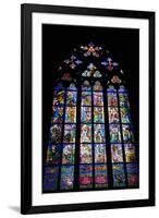 Prague, St. Vitus Cathedral, Thunov Chapel, Stained Glass Window, Psalms, Psalm 126:5-Samuel Magal-Framed Photographic Print