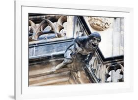 Prague, St. Vitus Cathedral, Western Facade, Smith Gargoyle Waterspout-Samuel Magal-Framed Photographic Print