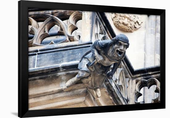 Prague, St. Vitus Cathedral, Western Facade, Smith Gargoyle Waterspout-Samuel Magal-Framed Photographic Print