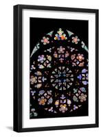 Prague, St. Vitus Cathedral, Western Frontispiece, Rose Window, Creation of the World-Samuel Magal-Framed Premium Photographic Print