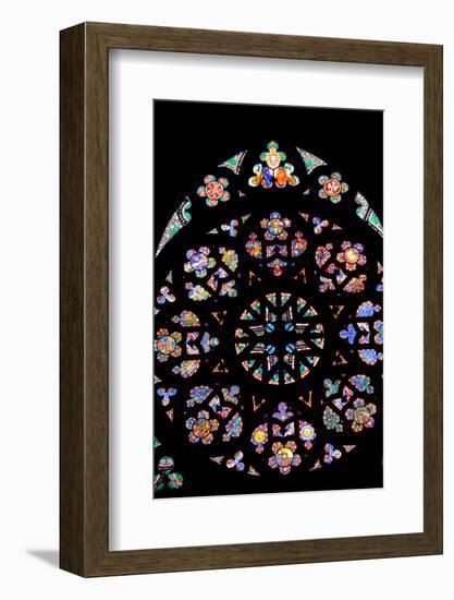 Prague, St. Vitus Cathedral, Western Frontispiece, Rose Window, Creation of the World-Samuel Magal-Framed Photographic Print