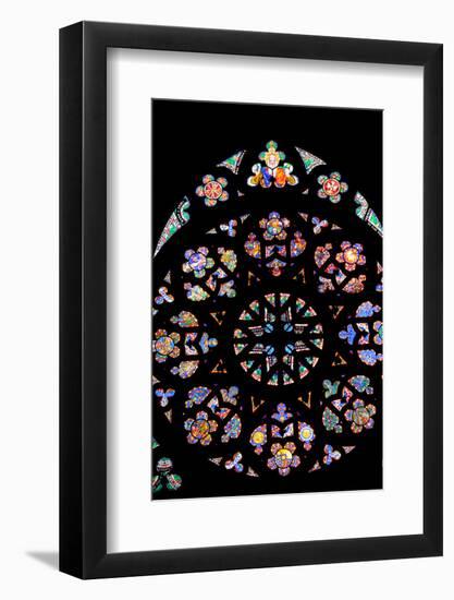 Prague, St. Vitus Cathedral, Western Frontispiece, Rose Window, Creation of the World-Samuel Magal-Framed Photographic Print