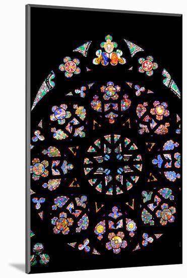 Prague, St. Vitus Cathedral, Western Frontispiece, Rose Window, Creation of the World-Samuel Magal-Mounted Photographic Print