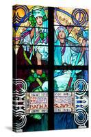 Prague, St. Vitus Cathedral, Window in the New Archbishop Chapel, Mucha Stained Glass Window-Samuel Magal-Stretched Canvas