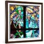 Prague, St. Vitus Cathedral, Window in the New Archbishop Chapel, Mucha Stained Glass Window-Samuel Magal-Framed Photographic Print