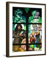 Prague, St. Vitus Cathedral, Window in the New Archbishop Chapel, Mucha Stained Glass Window-Samuel Magal-Framed Photographic Print