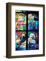 Prague, St. Vitus Cathedral, Window in the New Archbishop Chapel, Mucha Stained Glass Window-Samuel Magal-Framed Photographic Print