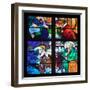 Prague, St. Vitus Cathedral, Window in the New Archbishop Chapel, Mucha Stained Glass Window-Samuel Magal-Framed Photographic Print