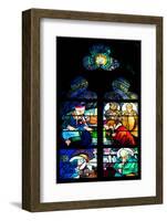 Prague, St. Vitus Cathedral, Window in the New Archbishop Chapel, Mucha Stained Glass Window-Samuel Magal-Framed Photographic Print