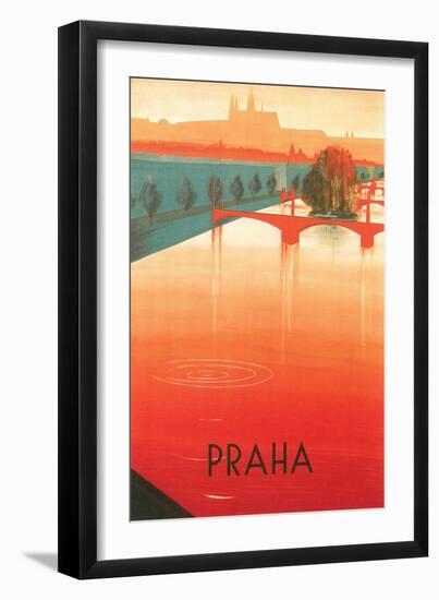 Prague Travel Poster-null-Framed Art Print