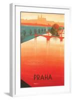 Prague Travel Poster-null-Framed Art Print