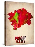 Prague Watercolor Poster-NaxArt-Stretched Canvas