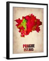 Prague Watercolor Poster-NaxArt-Framed Art Print