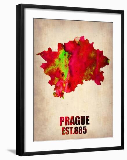 Prague Watercolor Poster-NaxArt-Framed Art Print