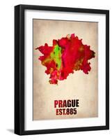 Prague Watercolor Poster-NaxArt-Framed Art Print