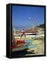 Prahu, Colourful Local Boats, on Sanur Beach, Bali, Indonesia-Robert Harding-Framed Stretched Canvas