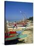 Prahu, Colourful Local Boats, on Sanur Beach, Bali, Indonesia-Robert Harding-Stretched Canvas