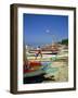 Prahu, Colourful Local Boats, on Sanur Beach, Bali, Indonesia-Robert Harding-Framed Photographic Print