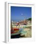 Prahu, Colourful Local Boats, on Sanur Beach, Bali, Indonesia-Robert Harding-Framed Photographic Print