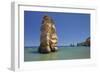 Praia da Dona Ana beach, group of kayaks on a trip to Ponta da Piedade Cape, Lagos, Algarve, Portug-Markus Lange-Framed Photographic Print