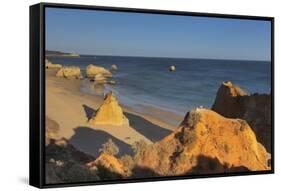 Praia da Rocha beach, Atlantic Ocean, Portimao, Algarve, Portugal, Europe-Markus Lange-Framed Stretched Canvas