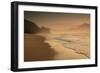 Praia Das Toninhas in Ubatuba at Sunrise, with the Serra Do Mar Mountain Range in the Background-Alex Saberi-Framed Photographic Print