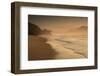 Praia Das Toninhas in Ubatuba at Sunrise, with the Serra Do Mar Mountain Range in the Background-Alex Saberi-Framed Photographic Print