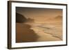 Praia Das Toninhas in Ubatuba at Sunrise, with the Serra Do Mar Mountain Range in the Background-Alex Saberi-Framed Photographic Print