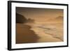 Praia Das Toninhas in Ubatuba at Sunrise, with the Serra Do Mar Mountain Range in the Background-Alex Saberi-Framed Photographic Print